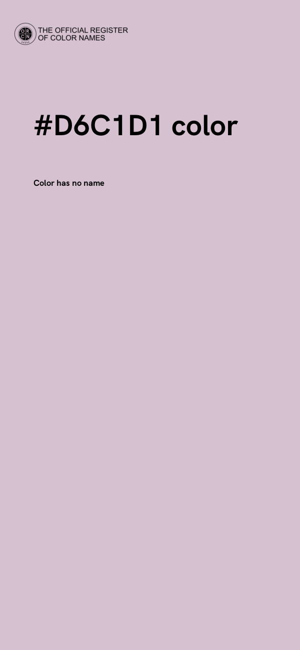 #D6C1D1 color image