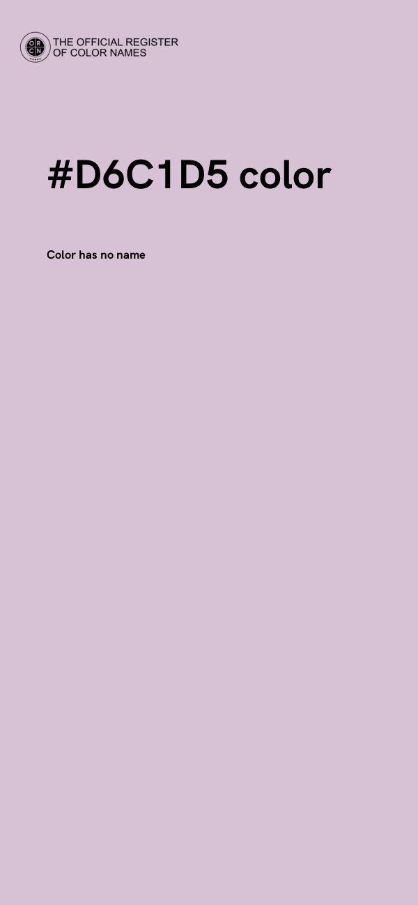 #D6C1D5 color image