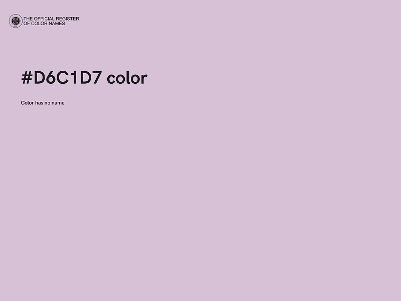 #D6C1D7 color image