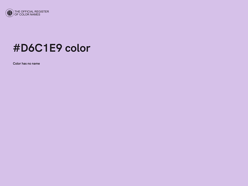 #D6C1E9 color image