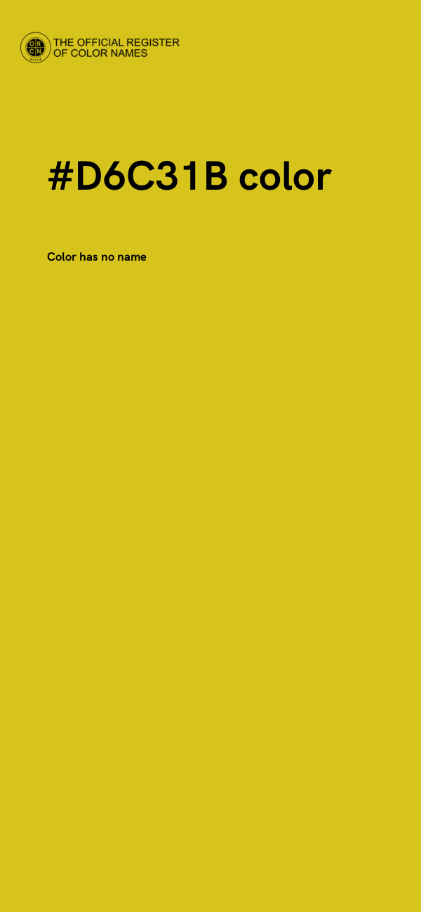#D6C31B color image