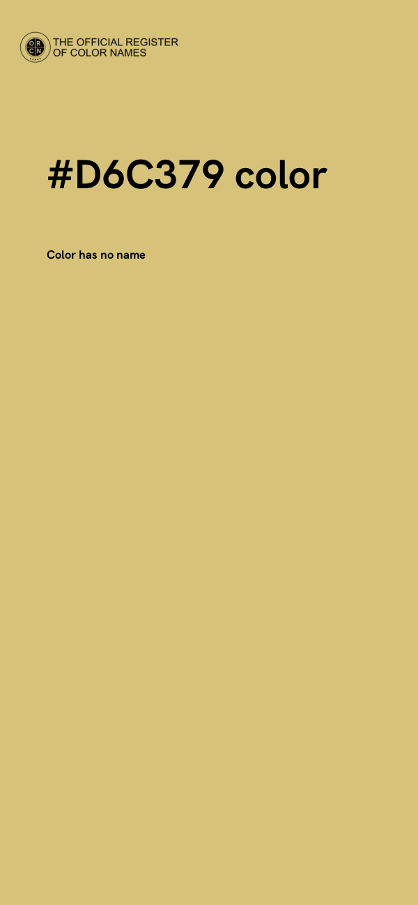 #D6C379 color image