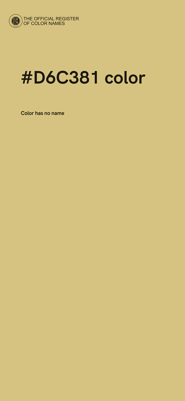 #D6C381 color image
