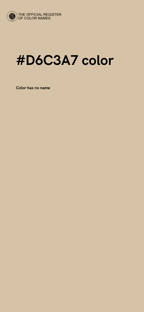 #D6C3A7 color image