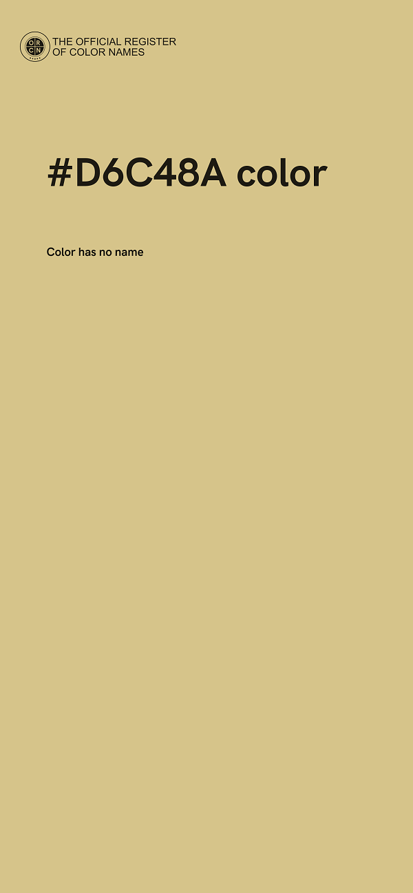 #D6C48A color image