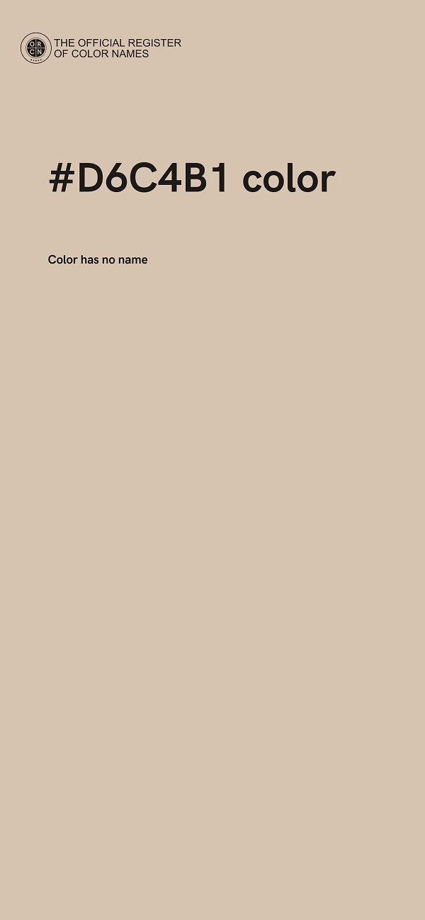 #D6C4B1 color image