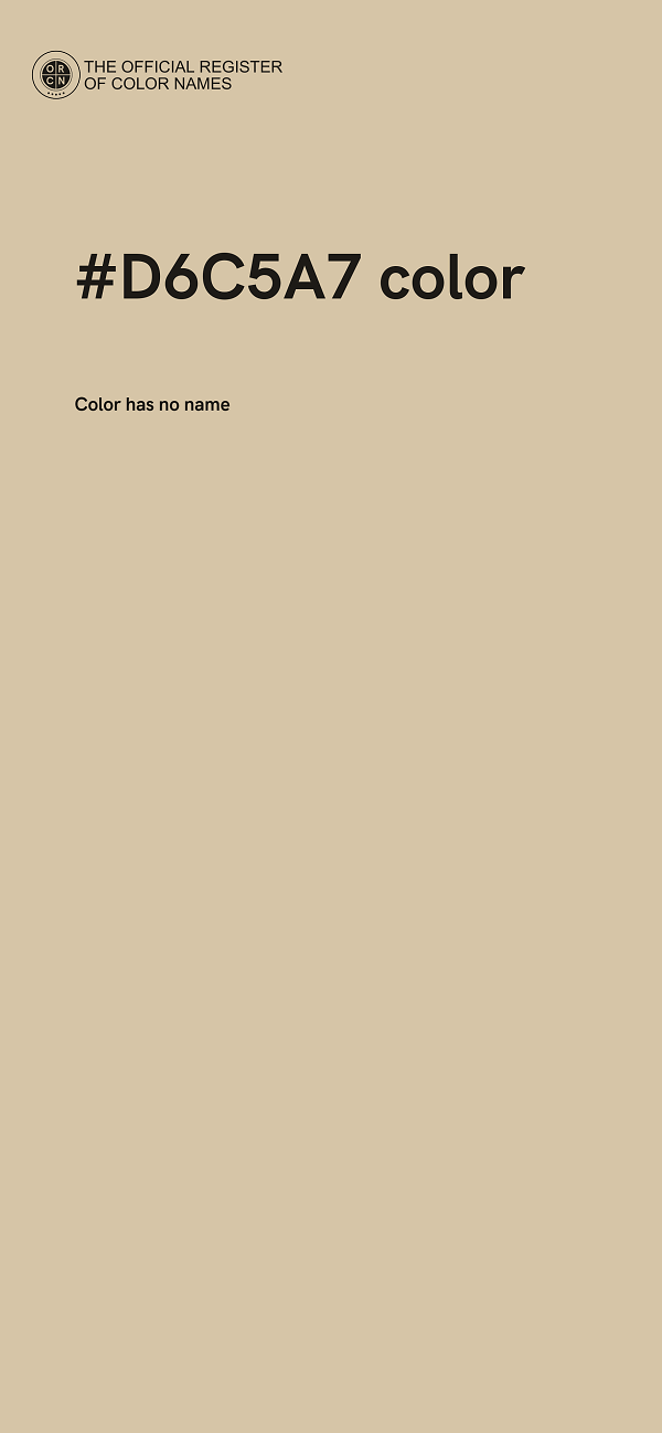 #D6C5A7 color image