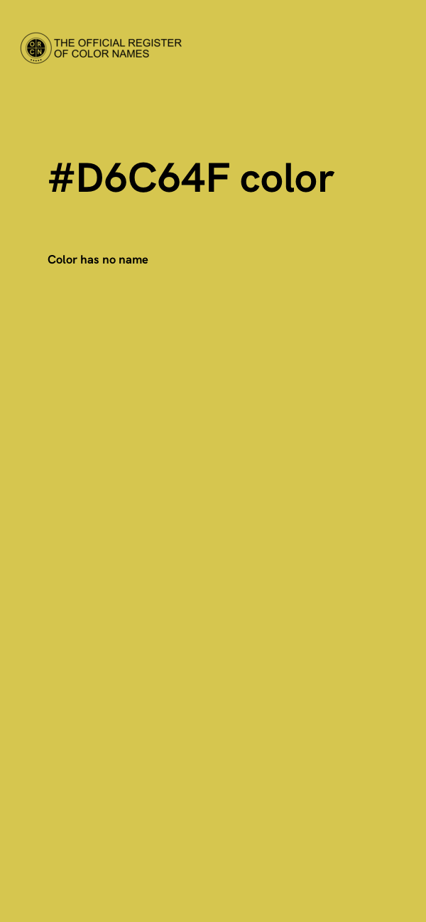 #D6C64F color image