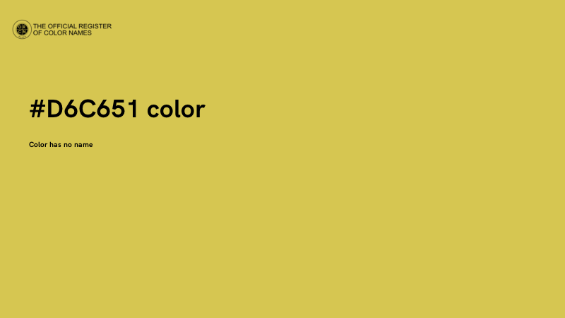 #D6C651 color image