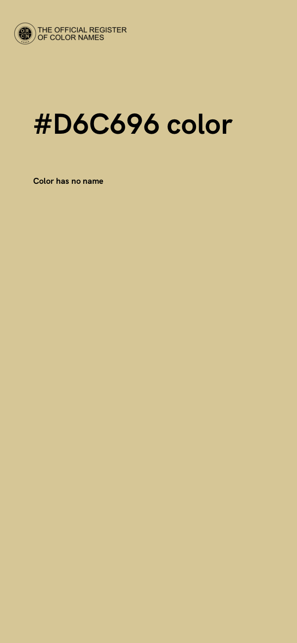 #D6C696 color image