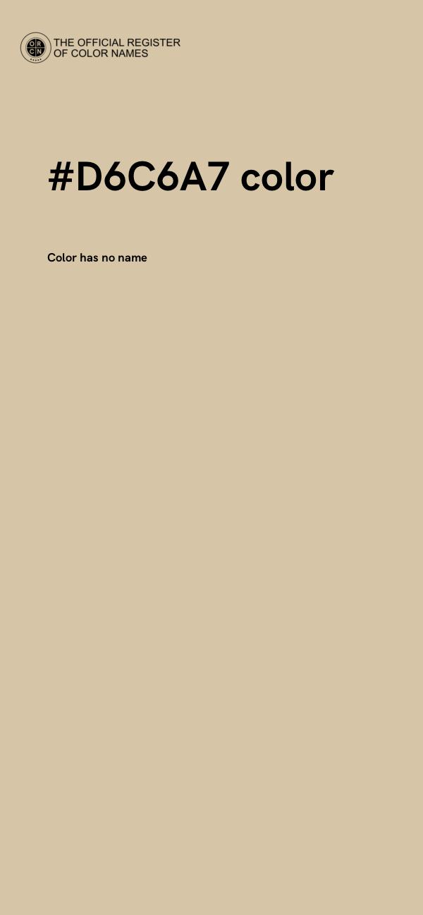 #D6C6A7 color image