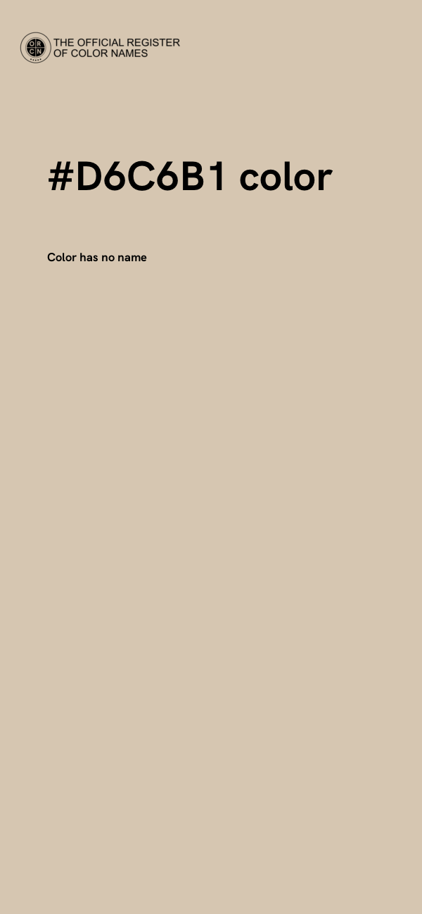 #D6C6B1 color image