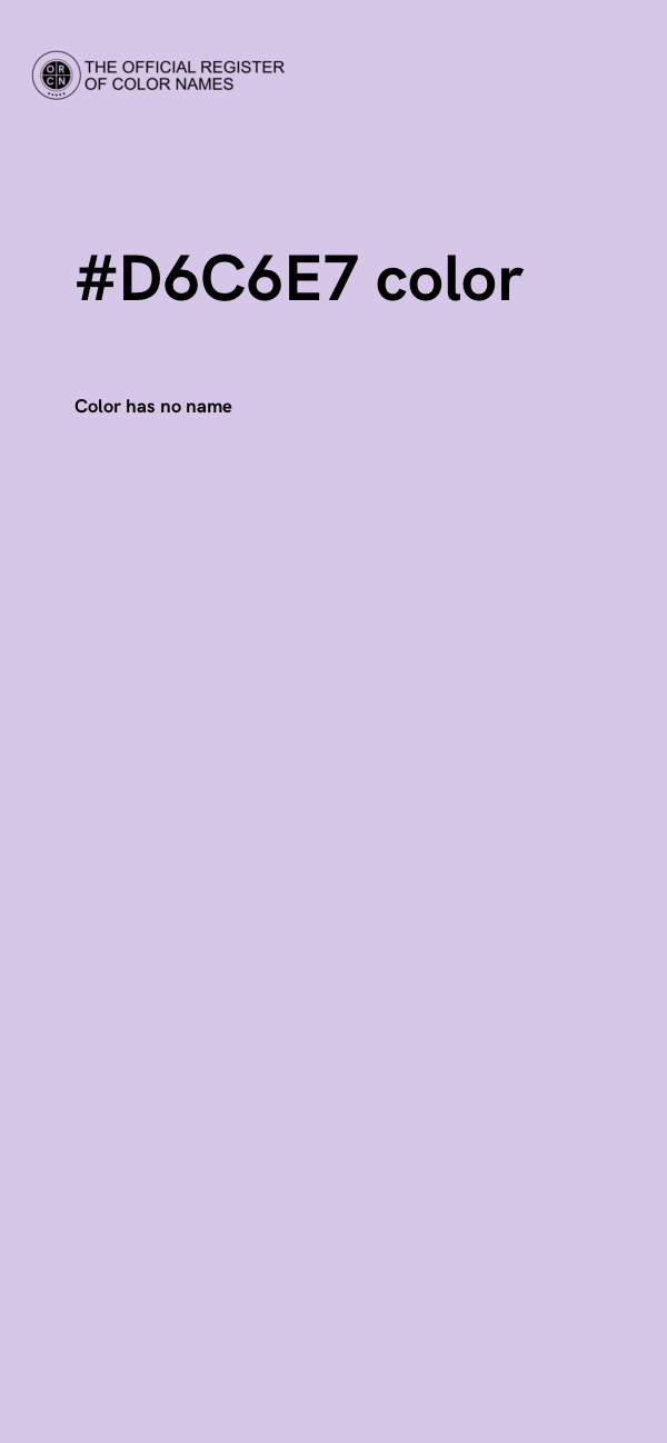 #D6C6E7 color image