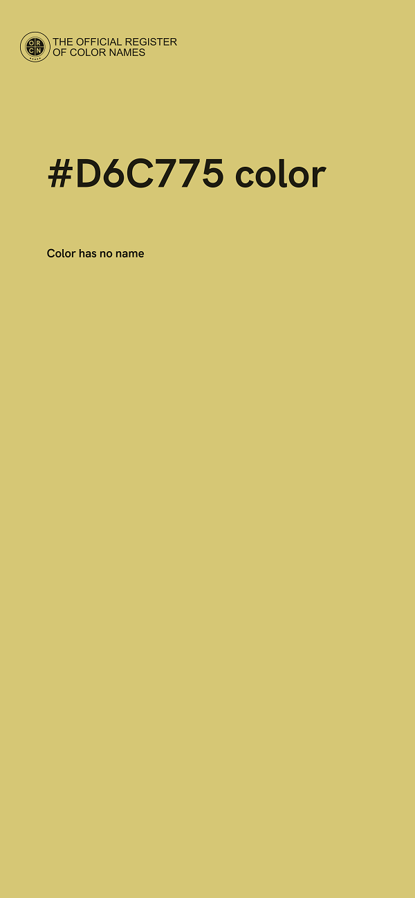 #D6C775 color image