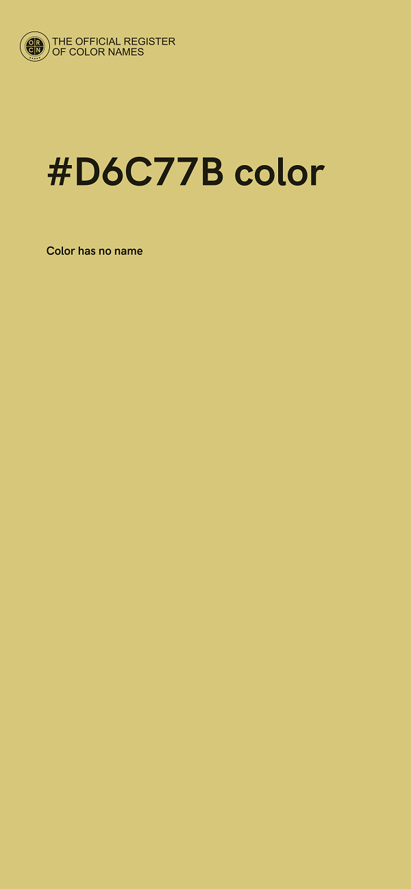 #D6C77B color image