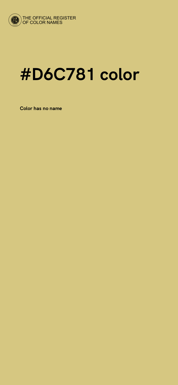 #D6C781 color image