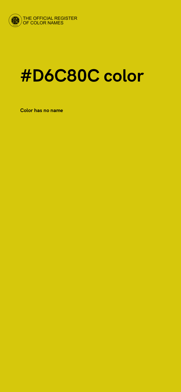 #D6C80C color image