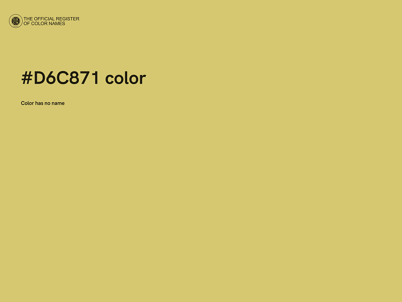 #D6C871 color image