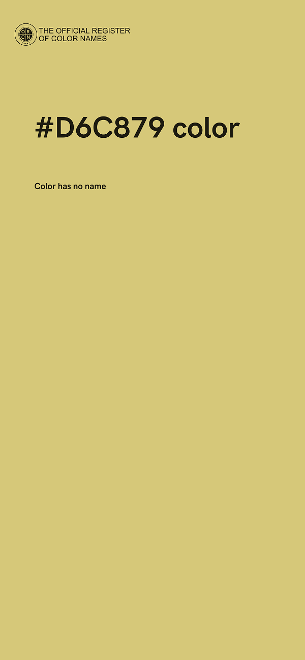 #D6C879 color image
