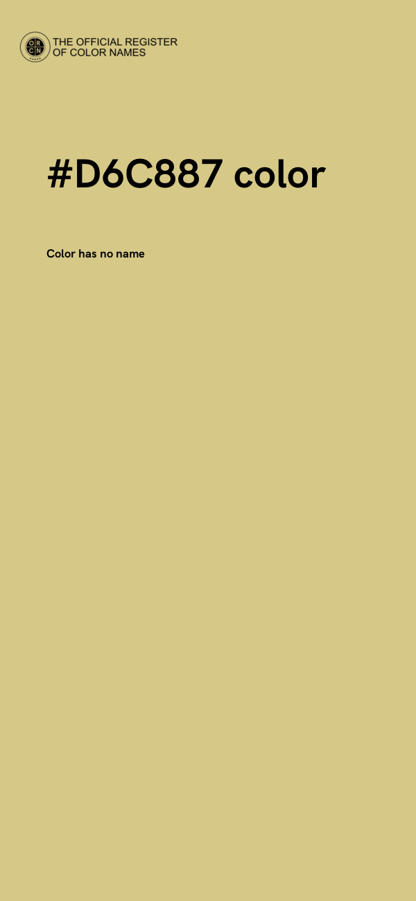 #D6C887 color image