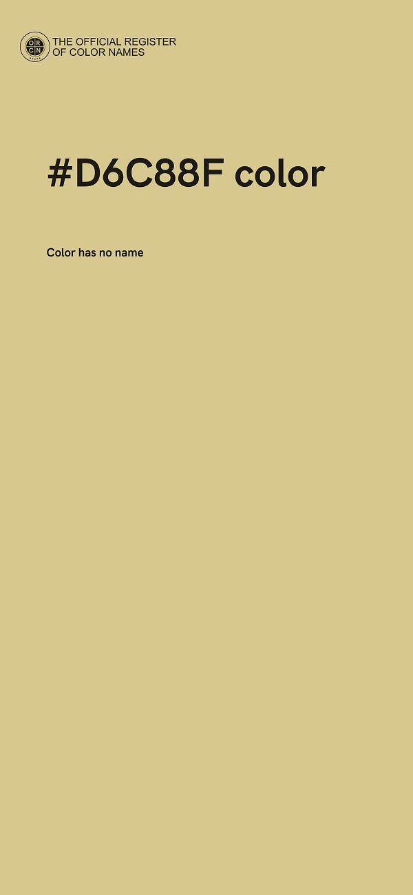 #D6C88F color image
