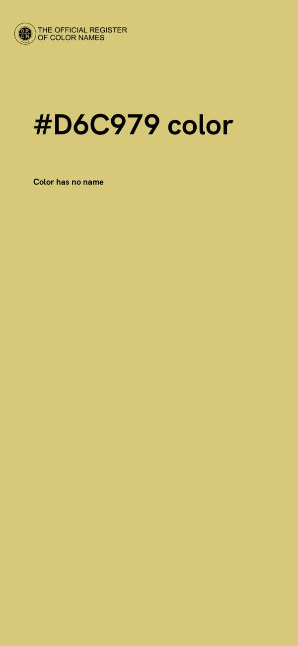 #D6C979 color image