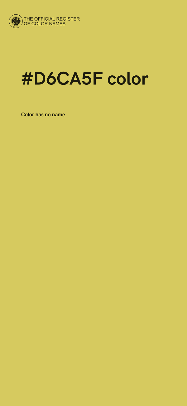 #D6CA5F color image
