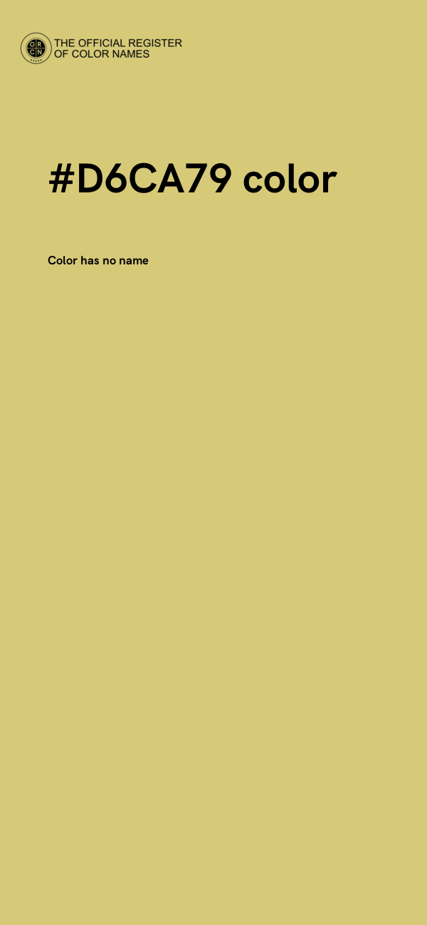 #D6CA79 color image