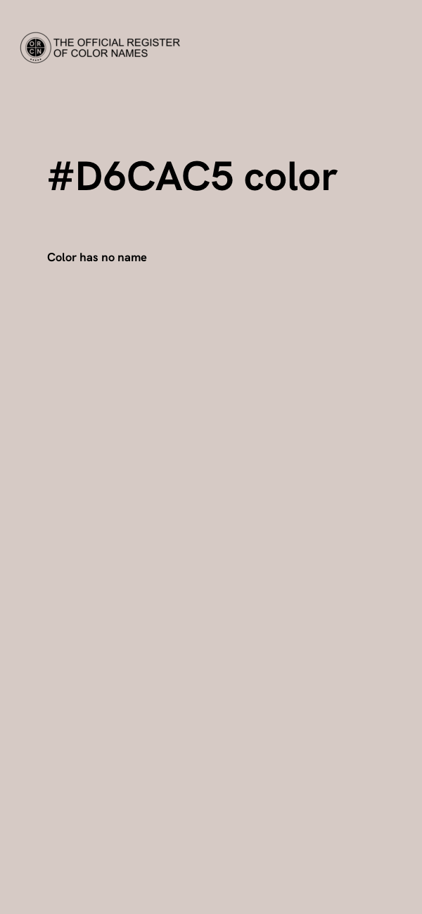 #D6CAC5 color image