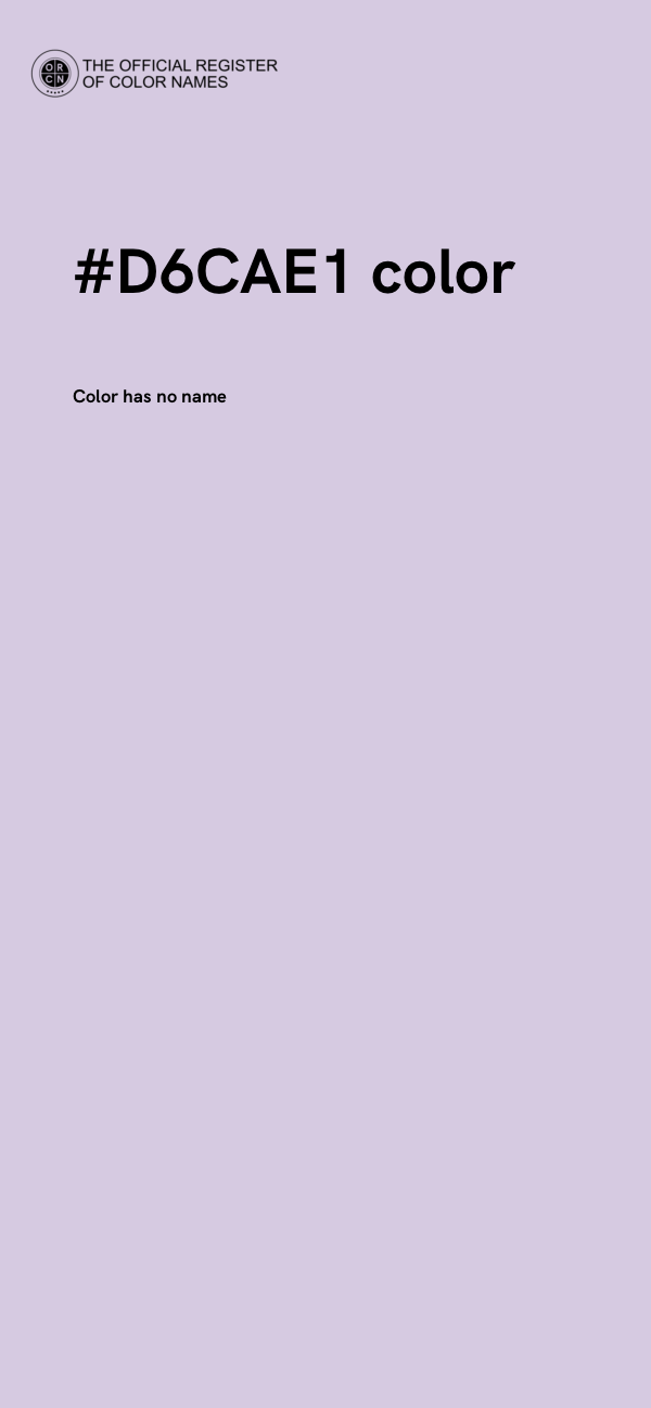 #D6CAE1 color image