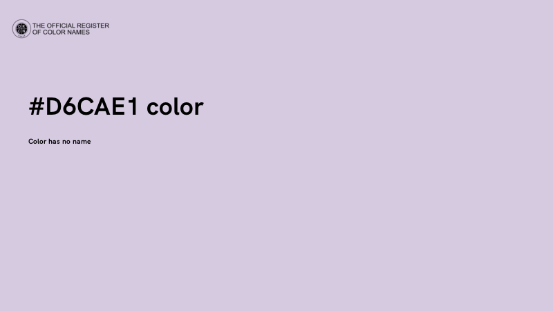 #D6CAE1 color image