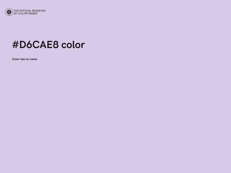 #D6CAE8 color image