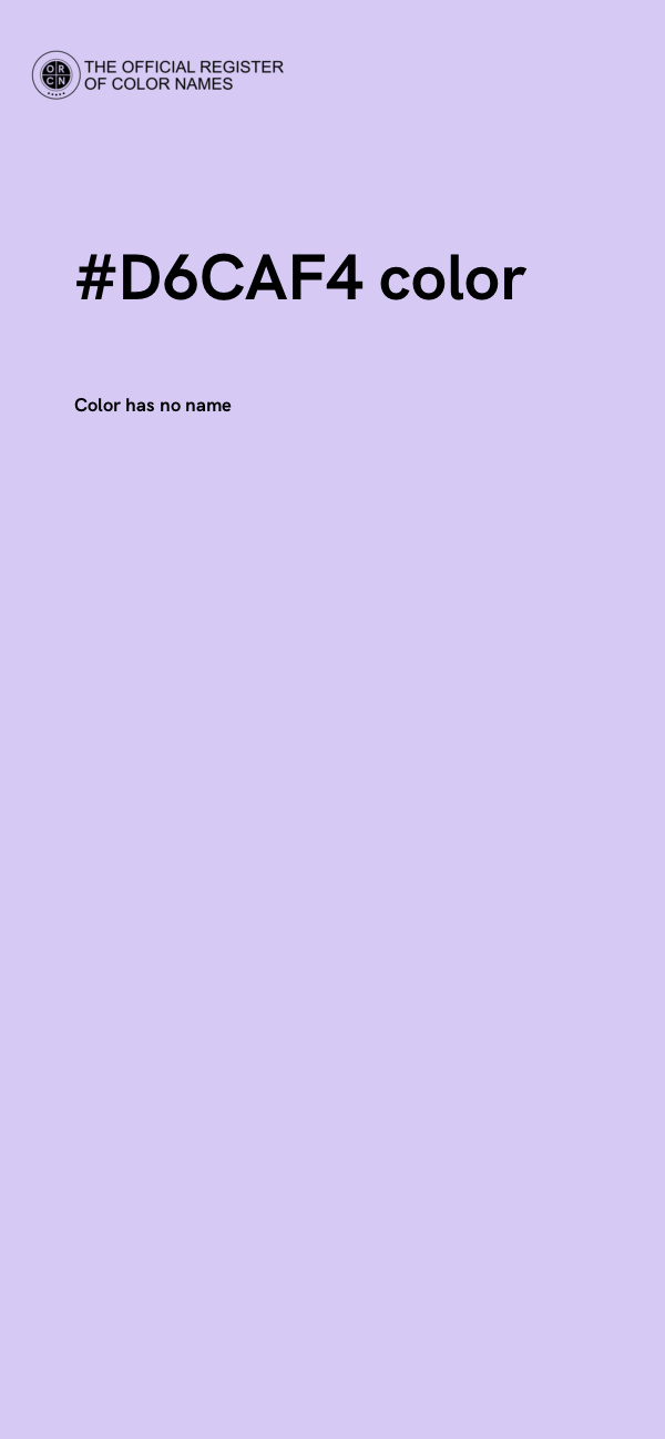 #D6CAF4 color image