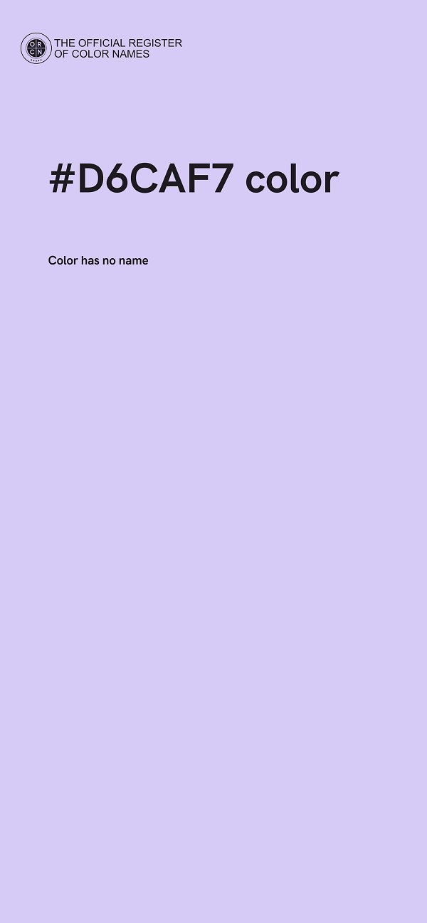 #D6CAF7 color image