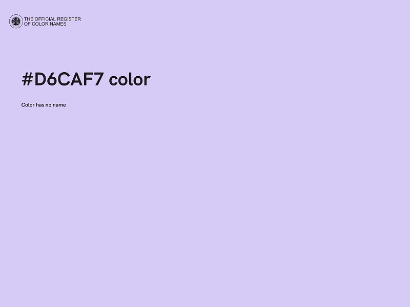 #D6CAF7 color image