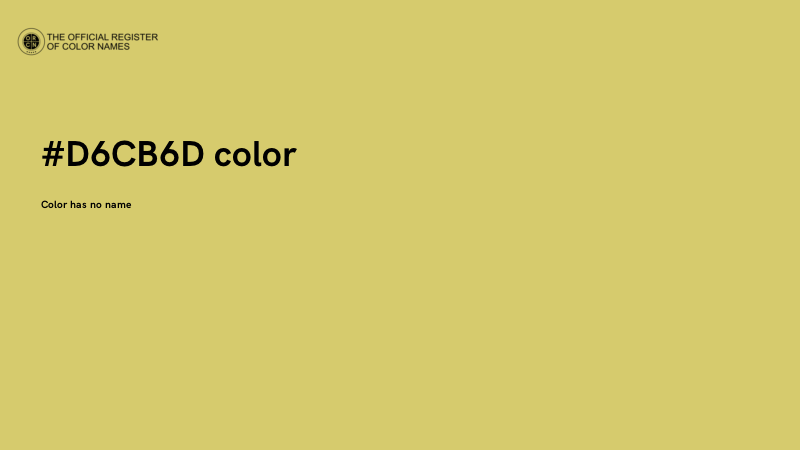 #D6CB6D color image