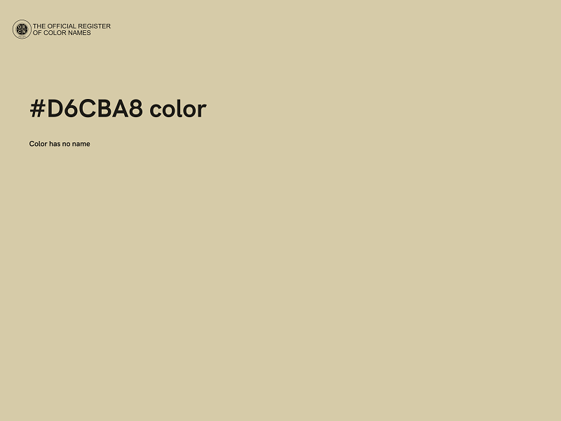 #D6CBA8 color image