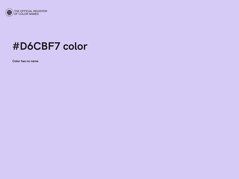 #D6CBF7 color image