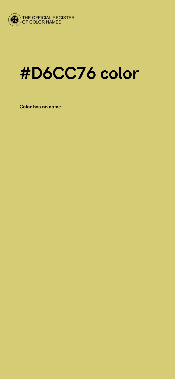 #D6CC76 color image