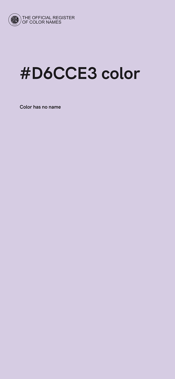 #D6CCE3 color image