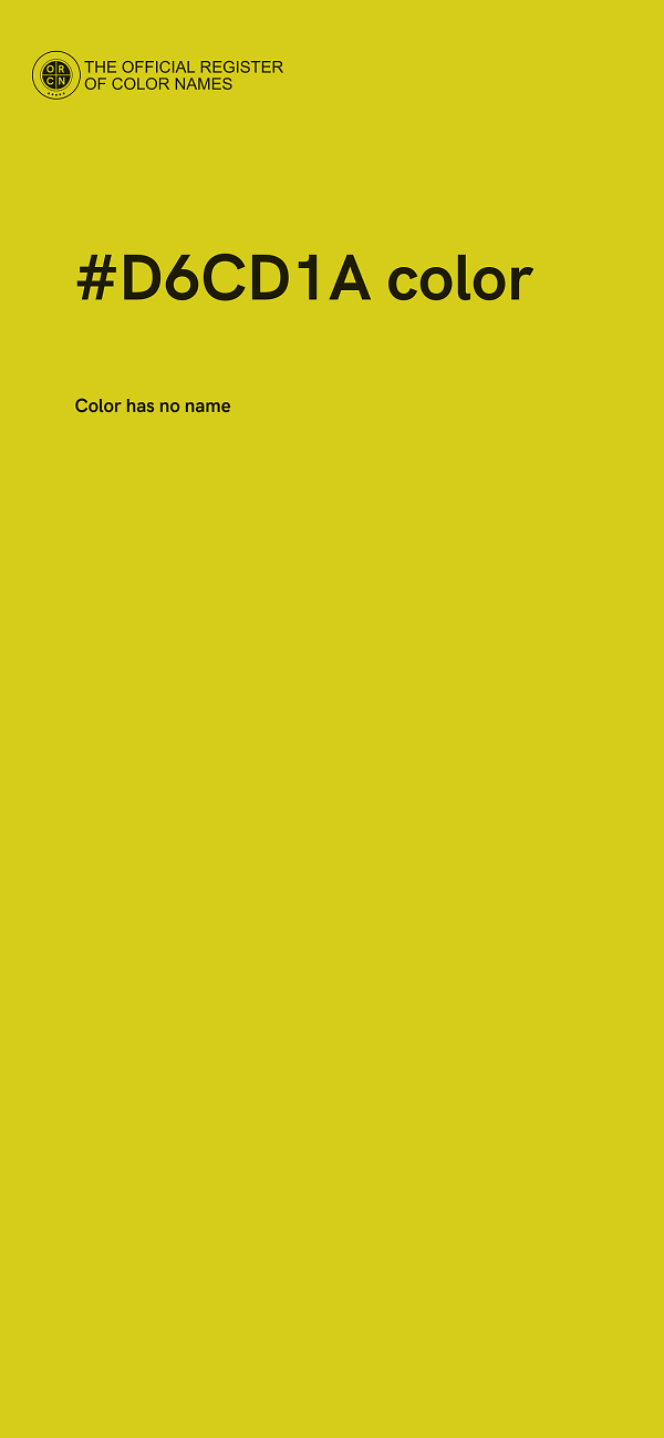 #D6CD1A color image
