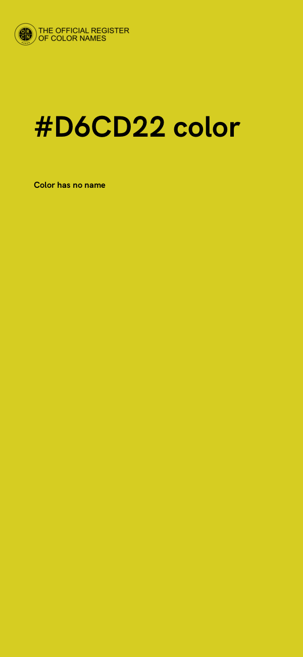 #D6CD22 color image