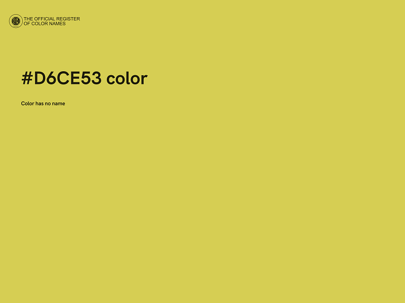 #D6CE53 color image