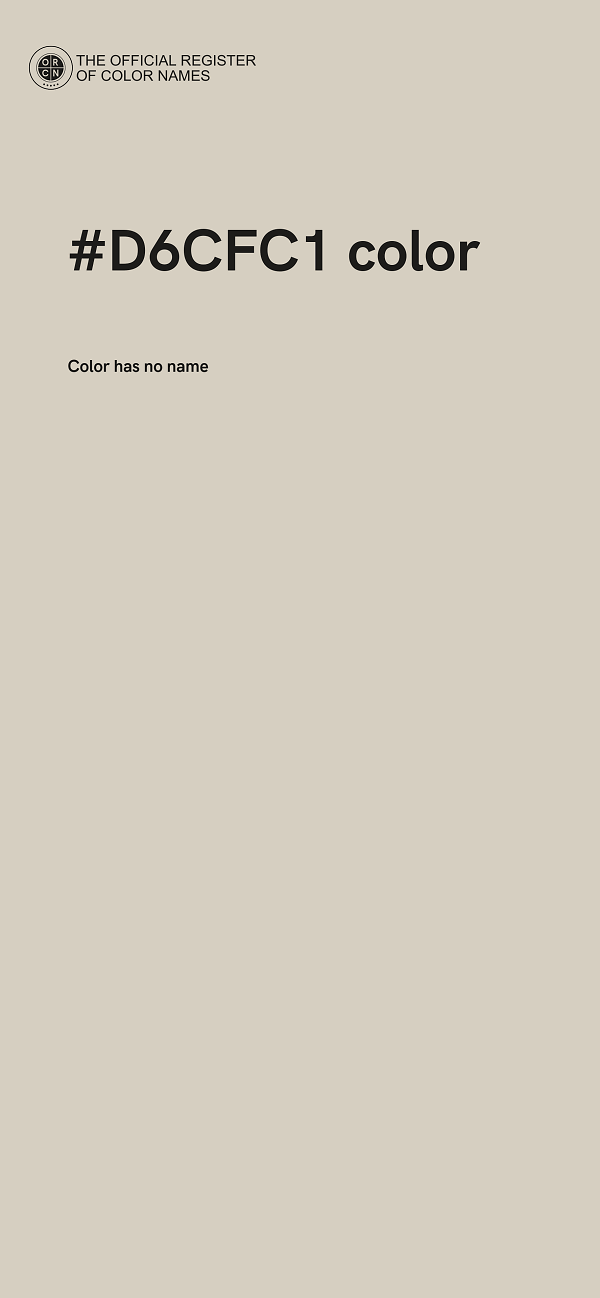 #D6CFC1 color image
