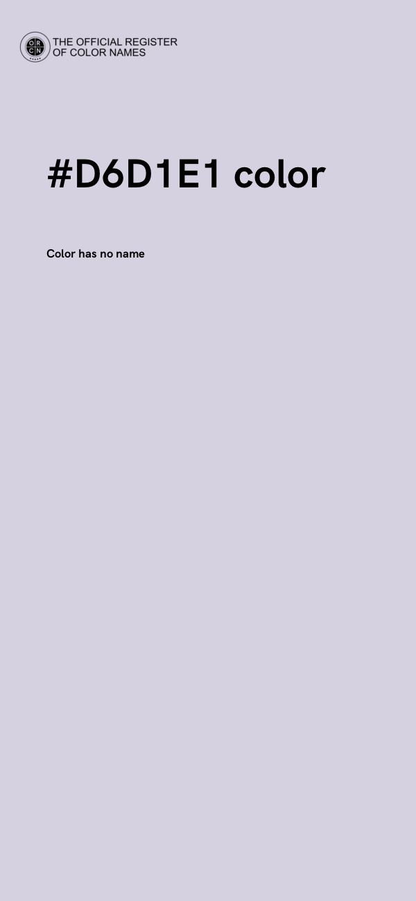 #D6D1E1 color image