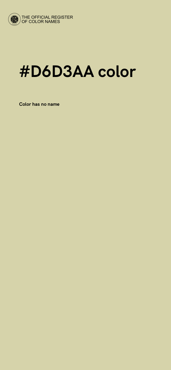 #D6D3AA color image