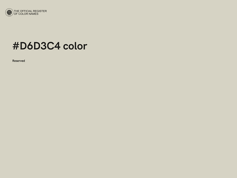 #D6D3C4 color image