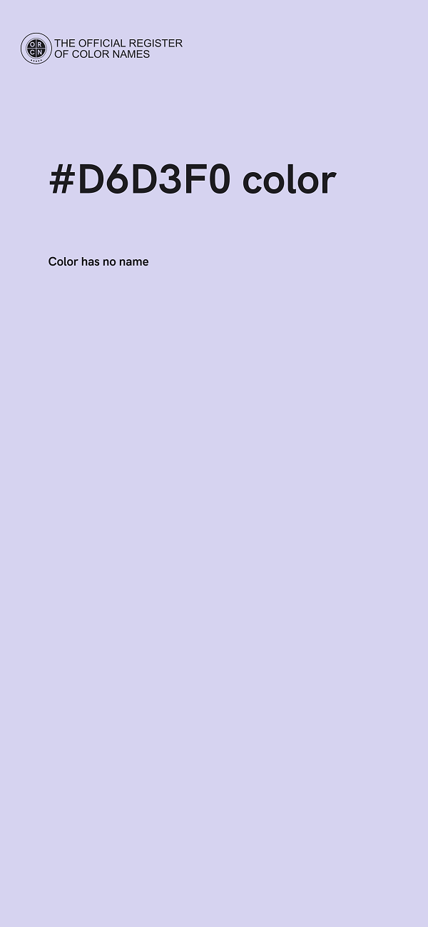 #D6D3F0 color image