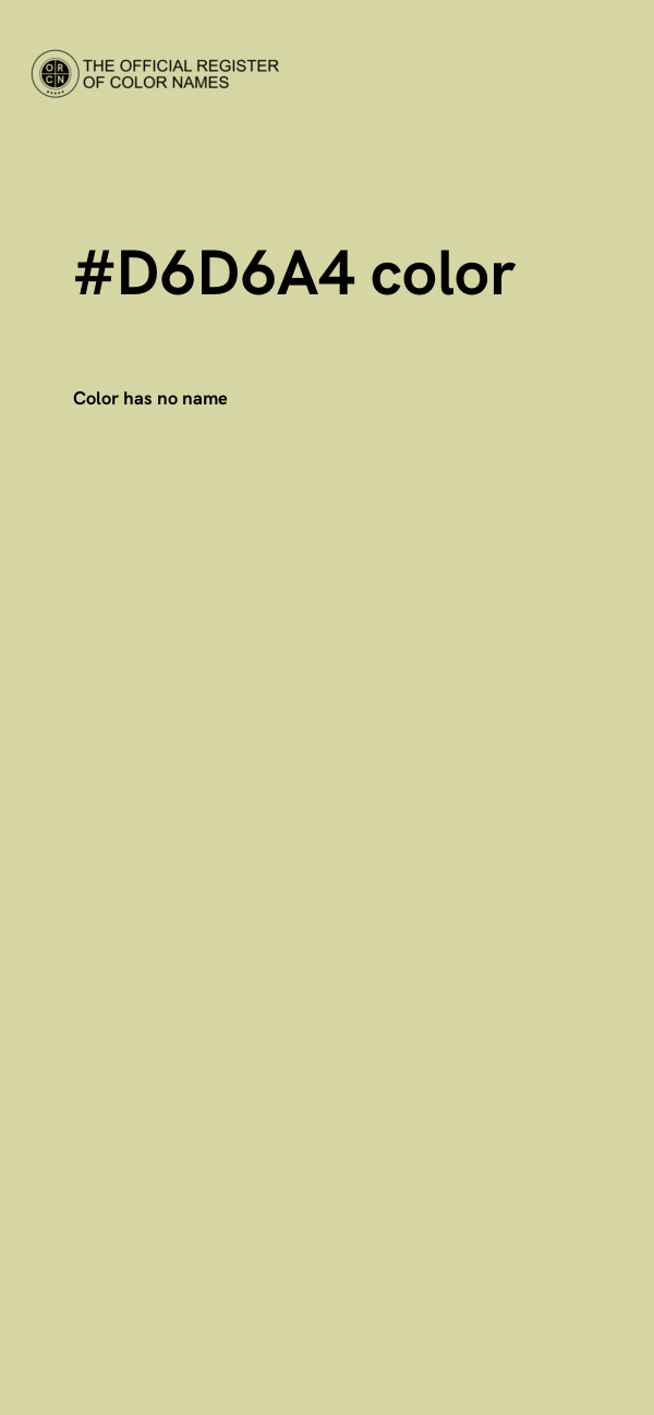 #D6D6A4 color image