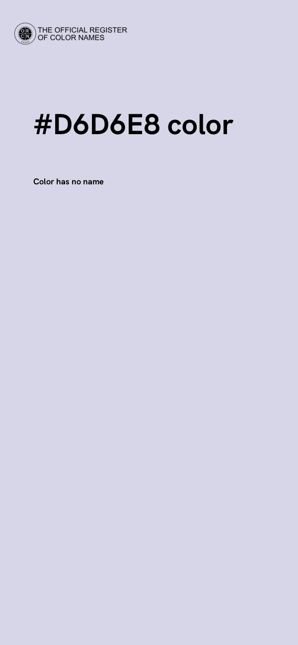 #D6D6E8 color image